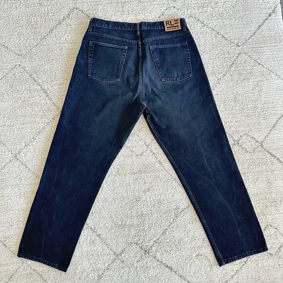 RL Polo Jeans Co. Classic Relaxed Dark Wash Straight Leg Jeans 36 x 30 - Picture 2 of 7